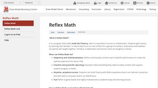 
Reflex Math - Dr. Charles R. Drew
