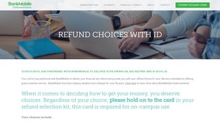
                            8. Refund Choices with ID - BankMobile Disbursements - Ctu Connect Card Online Login