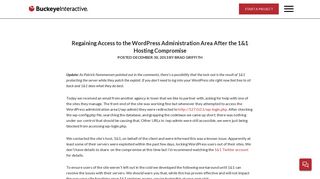 
Regaining Access to the WordPress Administration Area After ...  
