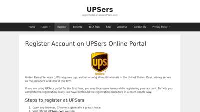 
                            7. Register Account on UPSers Online Portal