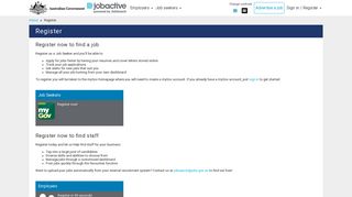 
                            1. register as an employer - Register - jobactive JobSearch - Jobsearch Gov Au Portal