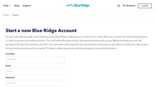 
                            4. Register | Blue Ridge Communications - Blue Ridge Email Portal