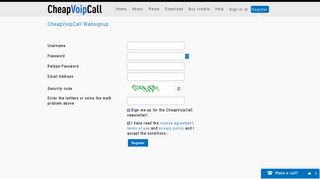 
                            3. Register - CheapVoipCall - Cheapvoipcall Portal