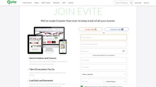 
                            4. Register for an Evite account today! - Evite Portal With Facebook