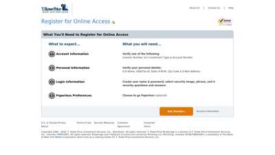 Register for Online Access - troweprice.com