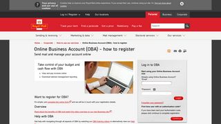 Register for Online Business Account (OBA) | Royal Mail ...