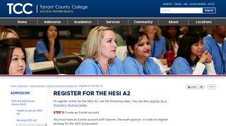 
                            3. Register for the HESI A2 - Tarrant County College - Hesi Sign Up