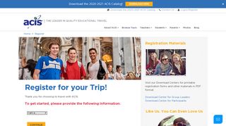 
                            7. Register for your Trip! - ACIS - Www Acis Com Portal