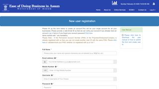 Register Here - Ease of Doing Business in Assam - Assam Portal Registration