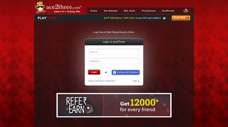 
                            3. Register, Login and play free classic indian rummy at Ace2Three - Ace123 Portal
