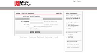 
Register - Maine Savings Online Banking
