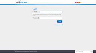 Register or Login - WebInterpret - Webinterpret Portal