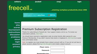 
                            4. register service - Freecell.net - play online competitive ... - Freecell Net Portal