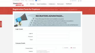 
                            5. Register | TimesJobs Employer - Online Recruitment Solution ... - Times Job Com Employer Portal