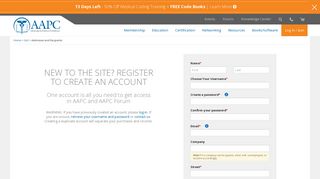 
                            7. Register to create an account - AAPC - Aapc Member Portal