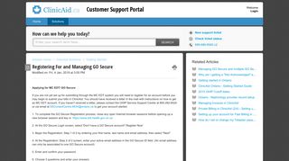 
                            5. Registering For and Managing GO Secure : Customer Support ... - Go Secure Portal Ontario
