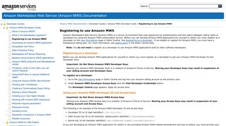 
                            7. Registering to use Amazon MWS - Services - Amazon.com - Developer Amazon Com Portal