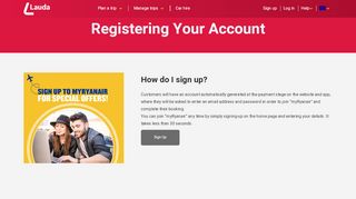 
                            5. Registering your Account - Laudamotion - Myryanair Portal