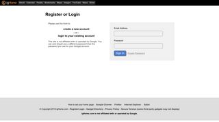 
                            1. Register/Login - igHome - Personalized Homepage - Igoogle Homepage Portal