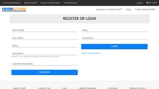 
                            1. Register/Login - TeamStore - Champion Teamwear - Gtm Team Store Portal