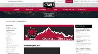 
                            8. Registrar | Accessing MyCWU - Central Washington University - Mycwu Portal