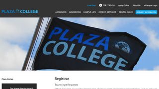 
                            8. Registrar - Plaza College - Plaza College My Portal Portal