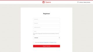 
                            3. Registrasi - Garena - Cara Portal Pb Garena Indonesia