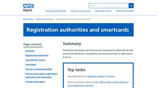 
                            2. Registration authorities and smartcards - NHS Digital - Nhs Care Identity Service Portal