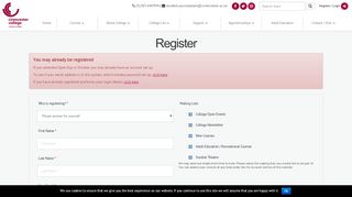 
                            4. Registration | Cirencester College - Cirencester College Portal