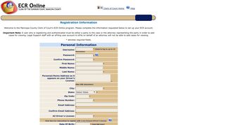
                            2. Registration - Maricopa County - Ecr Online Portal