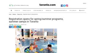 
                            7. Registration opens for spring/summer programs, summer ... - Toronto Fun Online Portal