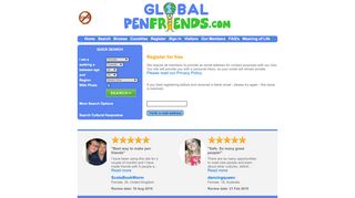 
                            4. Registration Page for Global Penfriends - Global Penfriends Portal