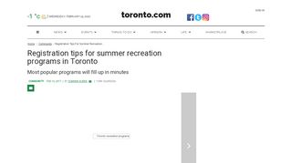 
                            8. Registration tips for summer recreation programs in Toronto ... - Toronto Fun Online Portal