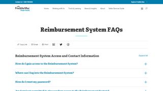 
                            8. Reimbursement System FAQs - Freddie Mac Single-Family - Vendorscape Login