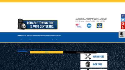 Reliable Towing Tire & Auto Center  Hollidaysburg & Altoona