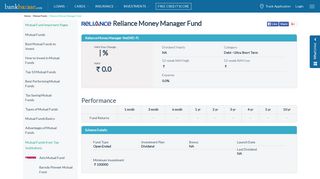 
                            4. Reliance Money Manager Fund (G) - Reliance Mutual Fund - Reliance Money Manager Fund Portal
