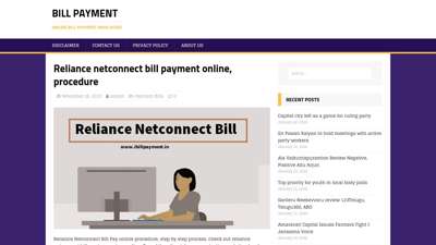 Reliance netconnect bill payment online, procedure - Bill ...