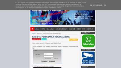 
                            5. REMOTE CCTV DI PC/LAPTOP MENGUNAKAN CMS SINAR CCTV