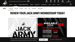 
                            6. Renew your Jack Army membership today - Swansea City - Swansea City Jack Army Membership Portal