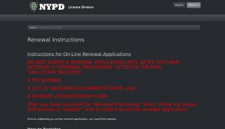 
                            2. Renewal Instructions · Government Portal - Nypd License Division Public Portal