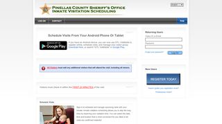 
                            7. Renovo | Visitor Web 6.2 - Visitation - Pinellas County Jail Visitation Portal