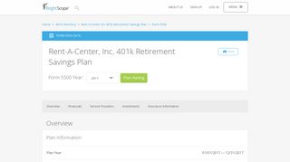 
Rent-A-Center, Inc. 401k Retirement Savings Plan | 2017 ...  
