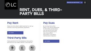 
                            4. Rent, Dues, & Third-Party Bills | LC Access - Lc Resident Portal