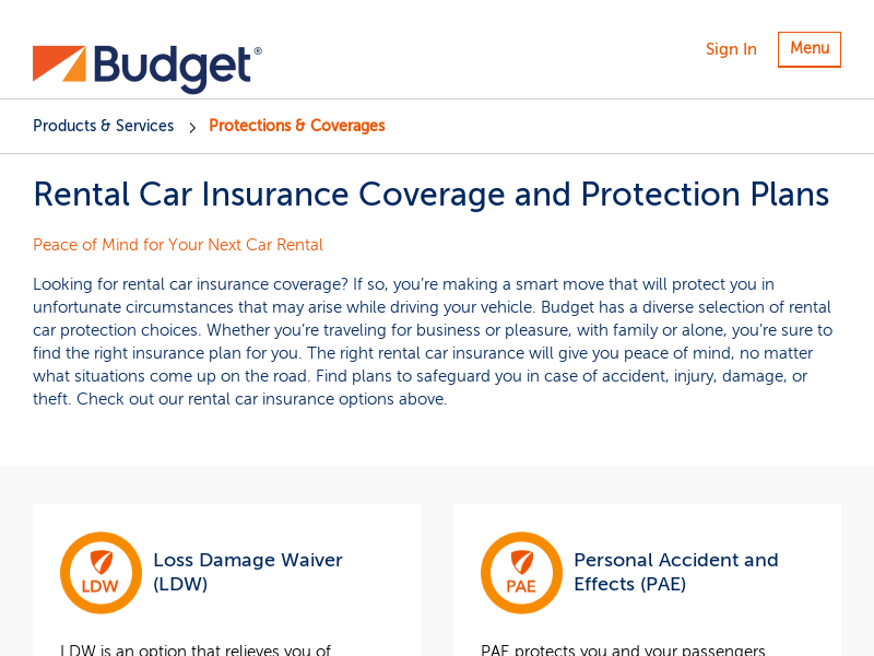 
                            3. Rental Car Insurance Coverage | Budget Rent a Car