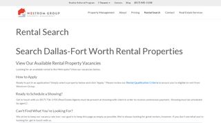 
                            6. Rental Search - Westrom Group Property Management - Westrom Group Tenant Portal