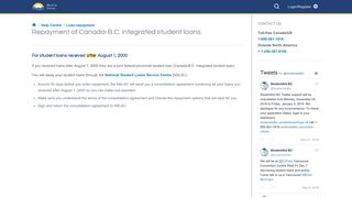 
                            4. Repayment of Canada-B.C. integrated student loans ... - Student Aid Bc Portal