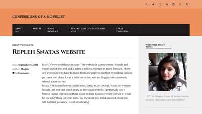 
                            4. Repleh Snatas website – CONFESSIONS OF A NOVELIST