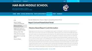 
Report Card and PowerSchool Portal - Har-Bur Middle School
