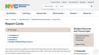 
                            8. Report Cards - New York City Department of Education - Stars Classroom Nyc Login