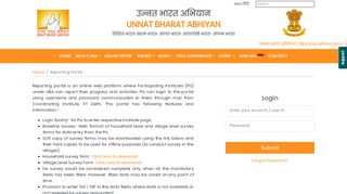 
                            8. Reporting Portal - Unnat Bharat Abhiyan - Uba Login Page